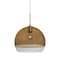 Besa Lighting Ally 12 Cord Pendant, Amber/Clear, Satin Nickel Finish, 1x60W Incandescent 1JT-ALLY12AM-SN - alternate 1